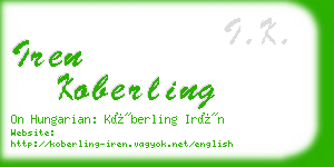 iren koberling business card